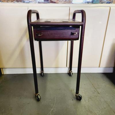 VINTAGE METAL TYPEWRITER TABLE