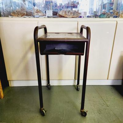 VINTAGE METAL TYPEWRITER TABLE