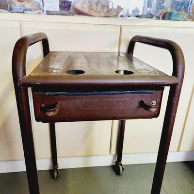 VINTAGE METAL TYPEWRITER TABLE