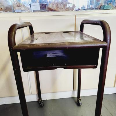 VINTAGE METAL TYPEWRITER TABLE