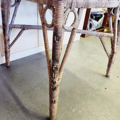 VINTAGE WICKER / BAMBOO TABLE