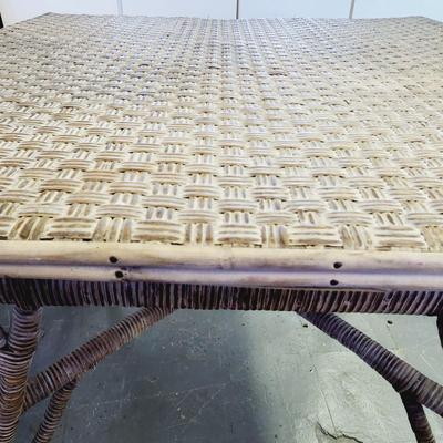 VINTAGE WICKER / BAMBOO TABLE