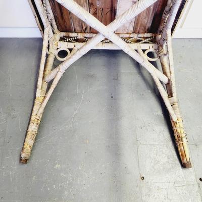 VINTAGE WICKER / BAMBOO TABLE