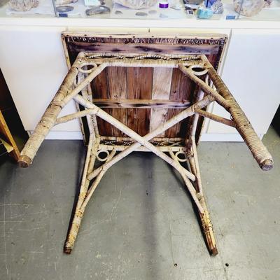 VINTAGE WICKER / BAMBOO TABLE