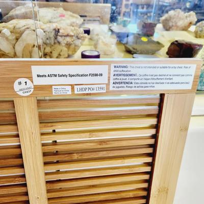 MODERN FAUX BAMBOO HAMPER