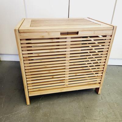 MODERN FAUX BAMBOO HAMPER