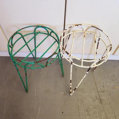 VINTAGE METAL PLANT STANDS