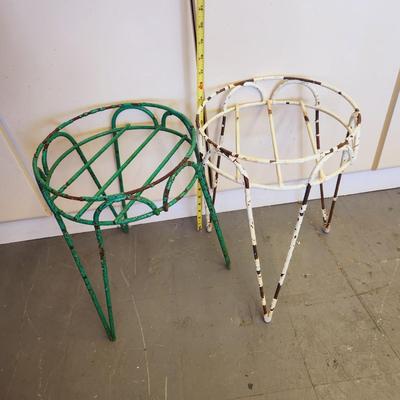 VINTAGE METAL PLANT STANDS