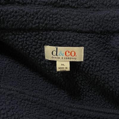 D & CO. ~ Pair (2) Size XL ~ Wool Navy Blue & Black Coats