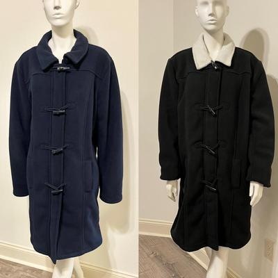 D & CO. ~ Pair (2) Size XL ~ Wool Navy Blue & Black Coats
