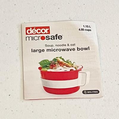 DÃ‰COR ~ Microsafe ~ Six (6) Large Microwave Bowls ~ New