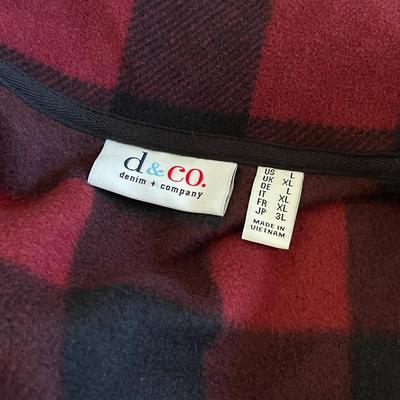 D & CO ~ Size L ~ Pair (2) Long Sleeve Flannel Shirts