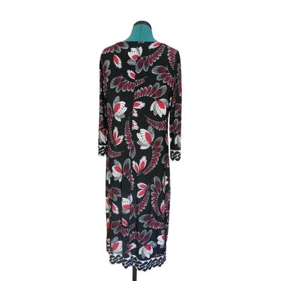 Red and Black Patterned Dress M