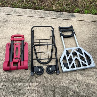 Trio (3) ~ Assorted Folding Rolling Carts