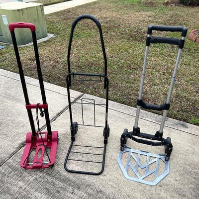 Trio (3) ~ Assorted Folding Rolling Carts