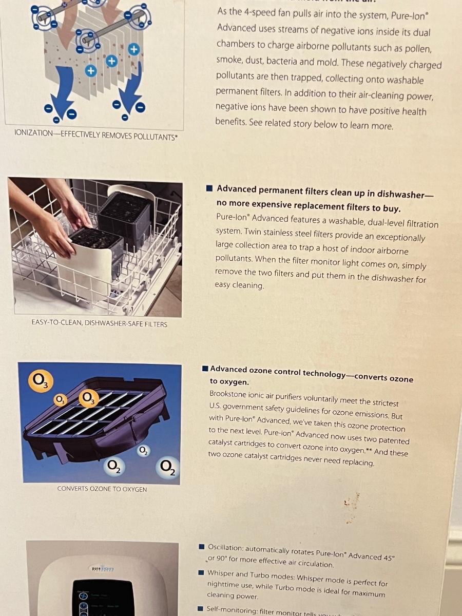 Brookstone air purifier filter replacement diagram