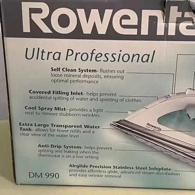 ROWENTA ~ Ultra Professional Iron, Ironing Board Cover & Ironing Board Set