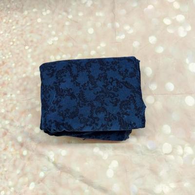 FLORAL PRINT BLUE CORDUROY FABRIC