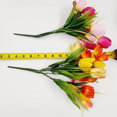 ARTIFICIAL PINK & ORANGE TULIPS