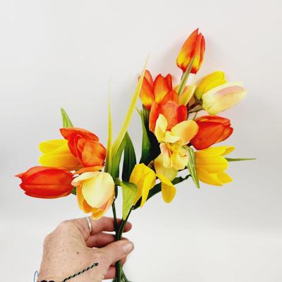 ARTIFICIAL PINK & ORANGE TULIPS
