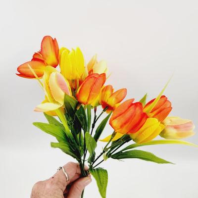 ARTIFICIAL PINK & ORANGE TULIPS