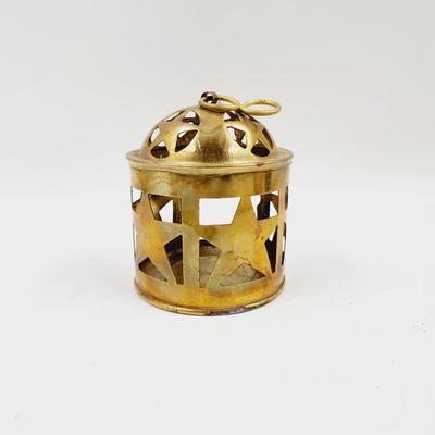 BRASS STAR HANGING CANDLE HOLDER