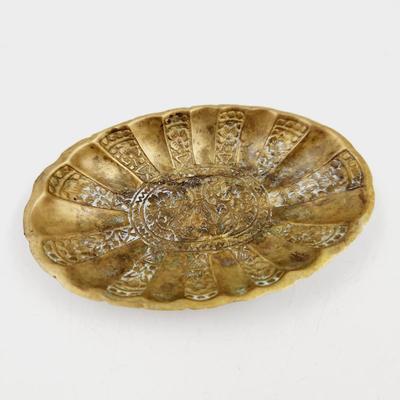 CUTE ETCHED BRASS DISH