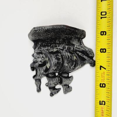 VINTAGE IRON SHIP BOOK END - DOOR STOPPER