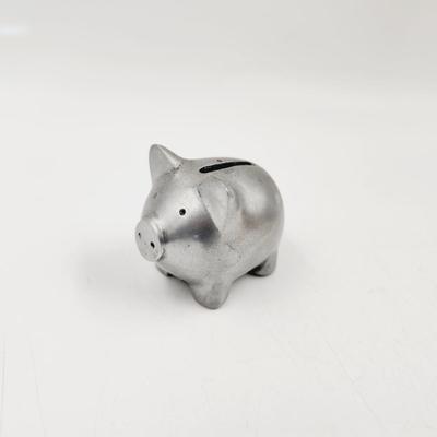 CUTE LITTLE PEWTER PIGGY BANK