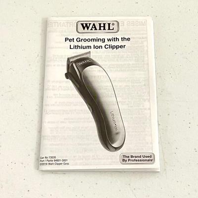 WAHL ~ Lithium Ion ~ Pet Grooming Clippers
