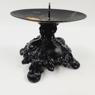 DECORATIVE CAST IRON CANDLE HOLDER