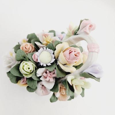 PORCELAIN HAND PAINTED DELICATE FLOWER BOUQUET