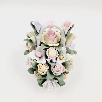 PORCELAIN HAND PAINTED DELICATE FLOWER BOUQUET