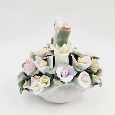PORCELAIN HAND PAINTED DELICATE FLOWER BOUQUET