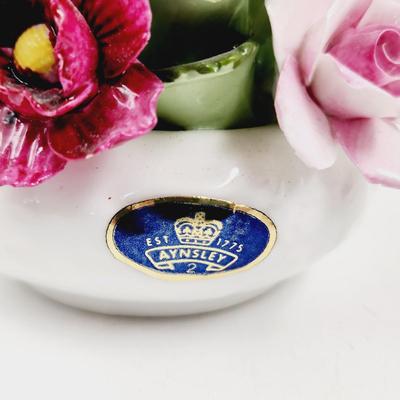 AYNSLEY HAND PAINTED BONE CHINA FLORAL DECOR