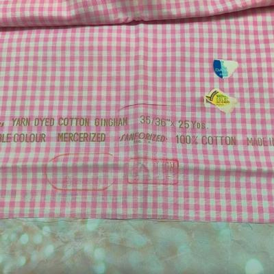 PENNYS COTTON PINK GINGHAM FABRIC BUNDLE