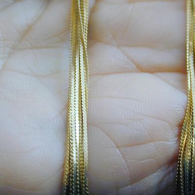 15 Strand 18 Inch Long 14k yellow Gold S Chain Necklace 9.6g -J004