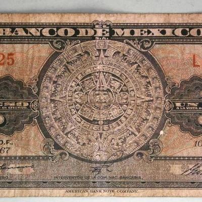 MEXICO 1967 1 Peso Banknote