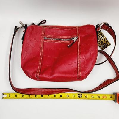 NEW WITH TAG - RED TIGNANILIO SIMPLY SAFARI PURSE
