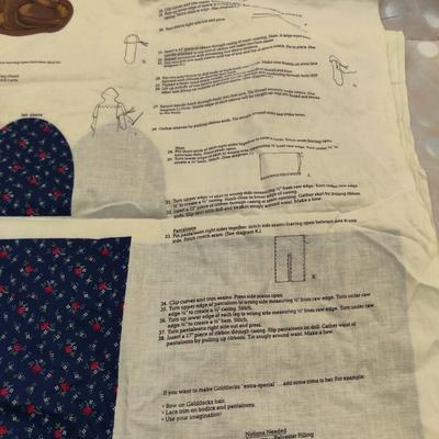 GOLDILOCKS - A STORYBOOK DOLL CRANSTON CUT AND SEW (3 DOLLS)