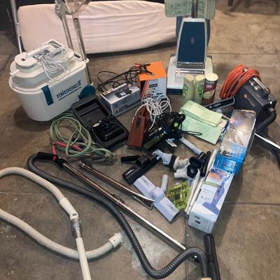 Lot of vacuum cleaners and other tools