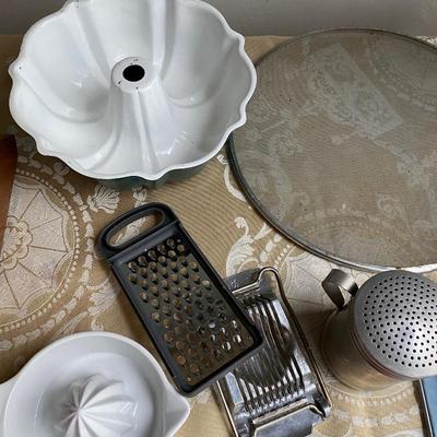 Assorted kitchen utensils and items