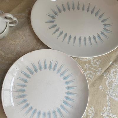20 piece Set of Mid Century Modern serving ware plus bowls