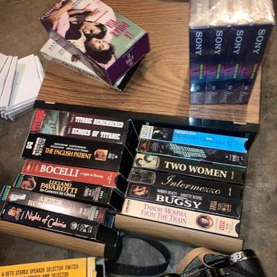 Lot of vintage media, cameras and electronics