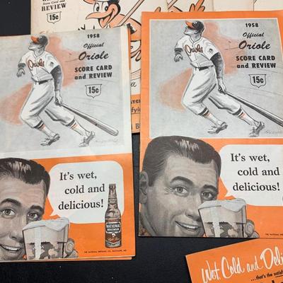 1950s Washington Senators / Baltimore Orioles Game Score Cards - Lot 847