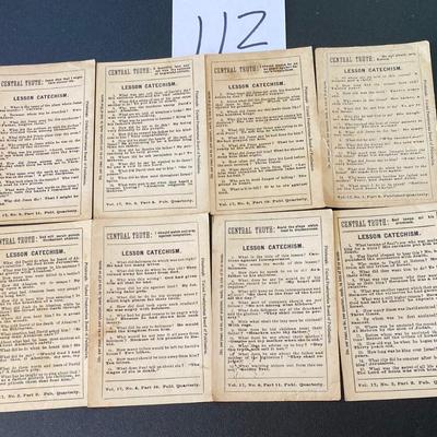 1896 Bible Teaching Lesson Cards
