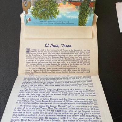 Vintage EL Paso Souvenir Postcard Folder
