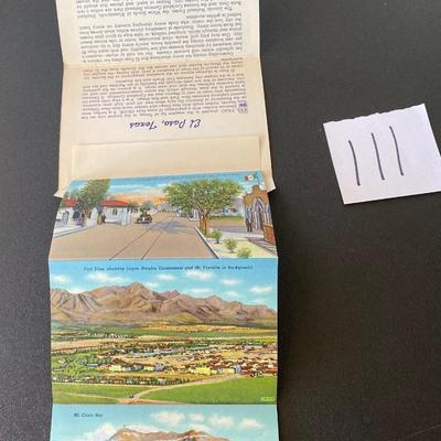 Vintage EL Paso Souvenir Postcard Folder