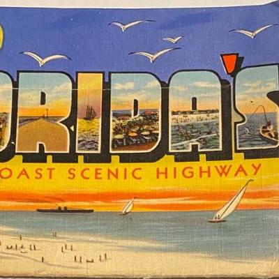 Vintage Florida Souvenir Postcard Folder