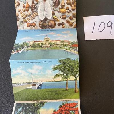 Vintage Florida Souvenir Postcard Folder